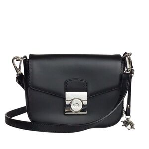 NWOT Italian Black Leather Bag